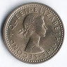 Монета 3 пенса. 1963 год, Новая Зеландия.