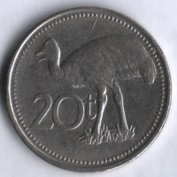 Монета 20 тойа. 2006 год, Папуа-Новая Гвинея.