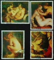 Набор почтовых марок (4 шт.). "Картина Рубенса (I)". 1987 год, Парагвай.