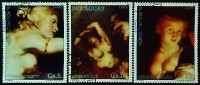 Набор почтовых марок (3 шт.). "Картина Рубенса (II)". 1987 год, Парагвай.