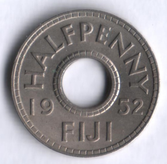 1/2 пенни. 1952 год, Фиджи.