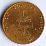 Монета 10 франков. 1983 год, Джибути.
