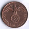 Монета 2 рейхспфеннига. 1938 год (F), Третий Рейх.