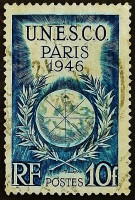 Почтовая марка. "Конференция ЮНЕСКО в Париже". 1946 год, Франция.