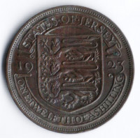 Монета 1/12 шиллинга. 1923 год, Джерси.