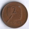 2 цента. 1982 год, Фиджи.