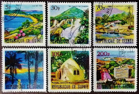 Набор почтовых марок (6 шт.). "Пейзажи (II)". 1967 год, Гвинея.