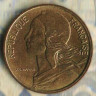 Монета 5 сантимов. 1983 год, Франция.