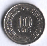 10 центов. 1976 год, Сингапур.