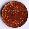 Монета 1/2 цента. 1937 год, Цейлон.
