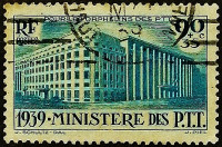 Почтовая марка. "Министерство ПТТ". 1939 год, Франция.