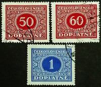Набор марок (3 шт.). "Стандарт-1928". 1928 год, Чехословакия.