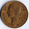Монета 25 франков. 1956(a) год, Французская Западная Африка.