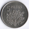 Монета 5 песо. 1977 год, Гвинея-Бисау. FAO.