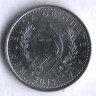 Монета 5 сентаво. 2011 год, Гватемала.