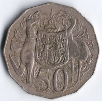 Монета 50 центов. 1974 год, Австралия.
