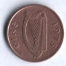 Монета 1/2 пенни. 1975 год, Ирландия.