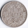 Монета 1 марка. 1915 год (A), Германская империя.