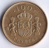 Монета 100 песет. 2000 год, Испания.