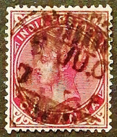 Почтовая марка. "Королева Виктория". 1900 год, Британская Индия.