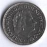 Монета 1 гульден. 1977 год, Нидерланды.
