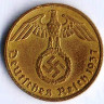 Монета 5 рейхспфеннигов. 1937 год (G), Третий Рейх.