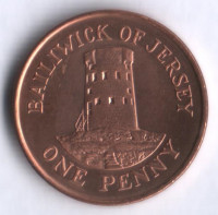 Монета 1 пенни. 2006 год, Джерси.
