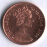 Монета 1 пенни. 2004 год, Гибралтар.