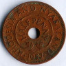 Монета 1/2 пенни. 1957 год, Родезия и Ньясаленд.