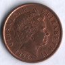 Монета 2 пенса. 1998(AA) год, Гибралтар.