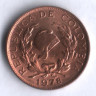 Монета 1 сентаво. 1978 год, Колумбия.