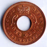 Монета 1 цент. 1955 год, Британская Восточная Африка.