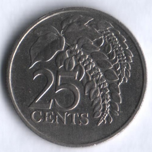 25 центов. 1981 год, Тринидад и Тобаго.