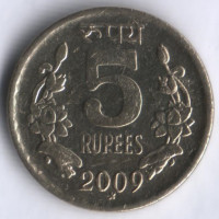 5 рупий. 2009(H) год, Индия.