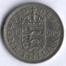 Монета 1 шиллинг. 1960 год, Великобритания (Герб Англии).