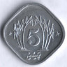 Монета 5 пайсов. 1984 год, Пакистан.