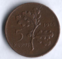 5 курушей. 1965 год, Турция.