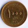 Монета 1000 риалов. 2012(SH ١٣۹١) год, Иран.