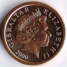 Монета 1 фунт. 2000 год, Гибралтар.