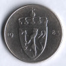 Монета 50 эре. 1983 год, Норвегия.
