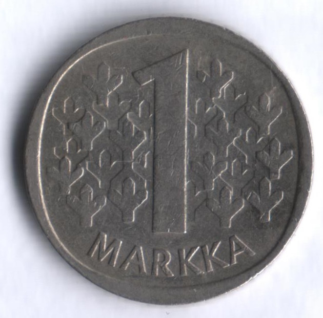 1 марка. 1975 год, Финляндия.