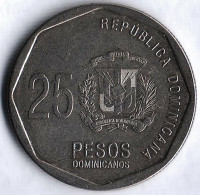 Монета 25 песо. 2020 год, Доминиканская Республика. Монета 25 песо. 2020 год, Доминиканская Республика.
