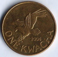 Монета 1 квача. 2004 год, Малави. Монета 1 квача. 2004 год, Малави.