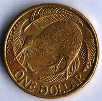 Монета 1 доллар. 2015 год, Новая Зеландия. Монета 1 доллар. 2015 год, Новая Зеландия.