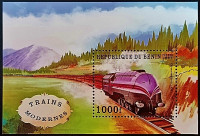 Мини-блок. "Локомотивы". 1997 год, Бенин. Мини-блок. "Локомотивы". 1997 год, Бенин.