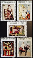 Набор почтовых марок (5 шт.). "Картины Пабло Пикассо". 1981 год, Нигер. Набор почтовых марок (5 шт.). "Картины Пабло Пикассо". 1981 год, Нигер.