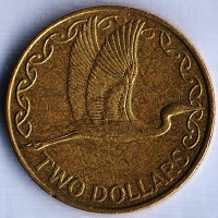 Монета 2 доллара. 2015 год, Новая Зеландия. Монета 2 доллара. 2015 год, Новая Зеландия.