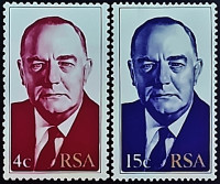 Набор марок (2 шт.). "Инаугурация президента Ворстера". 1978 год, Южная Африка. Набор марок (2 шт.). "Инаугурация президента Ворстера". 1978 год, Южная Африка.