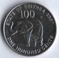 100 центов. 1997 год, Эритрея. 100 центов. 1997 год, Эритрея.