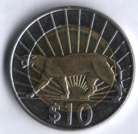 10 песо. 2011 год, Уругвай. 10 песо. 2011 год, Уругвай.